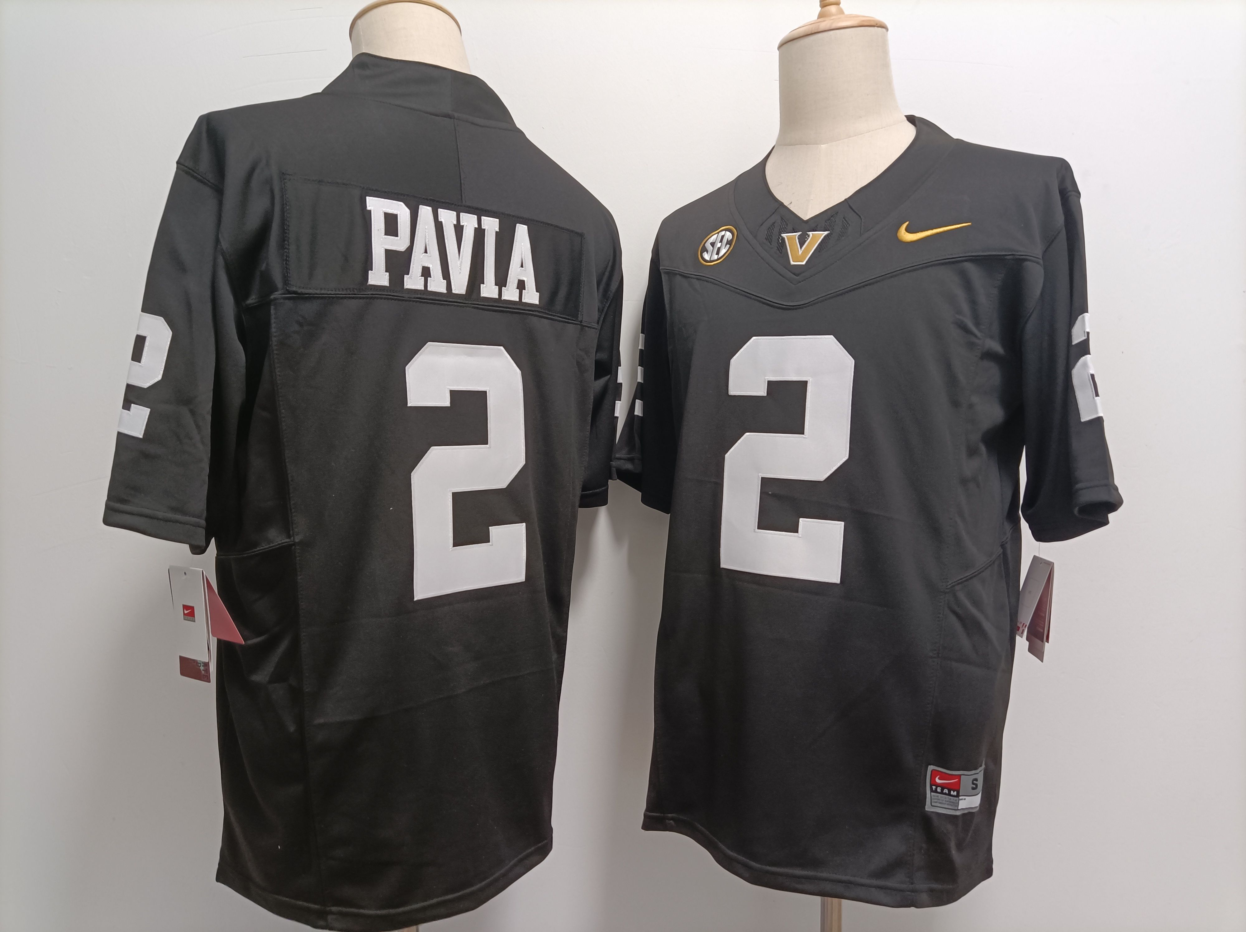 Men #2 Pavia Black Nike 2025 NCAA Jersey->more ncaa teams->NCAA Jersey